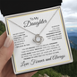Daughter I Believe In You Love knot Necklace