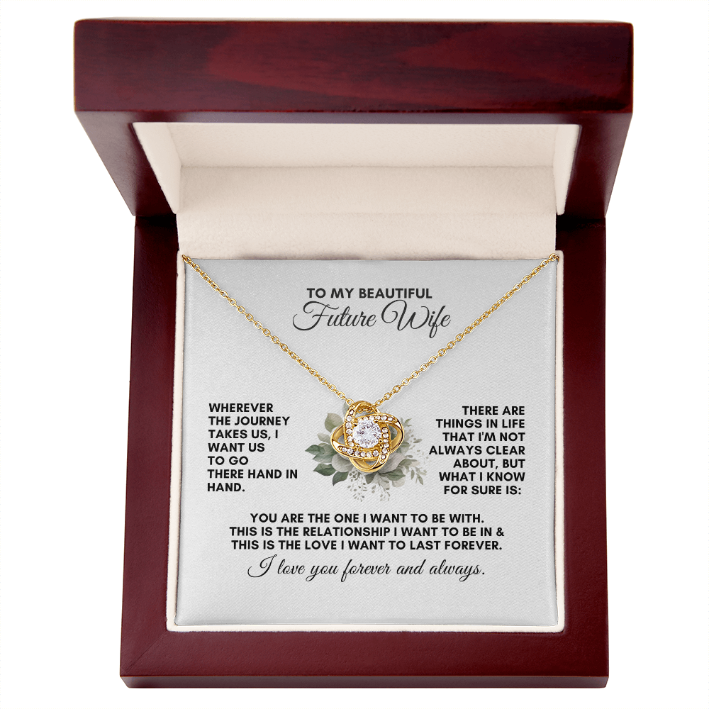 Beautiful Future Wife Love Knot Journey Necklace