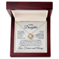 Daughter I Believe In You Love knot Necklace
