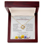 Granddaughter Love Knot Necklace Strength Courage Grace