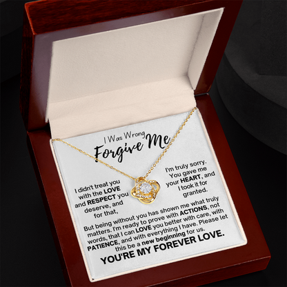 Forgive Me Love Knot Necklace