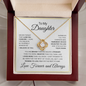 Daughter I Believe In You Love knot Necklace