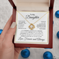 Daughter I Believe In You Love knot Necklace