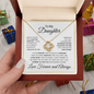 Daughter I Believe In You Love knot Necklace