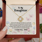Daughter From Dad Greatest Blessing Love Knot Necklace Butterflies