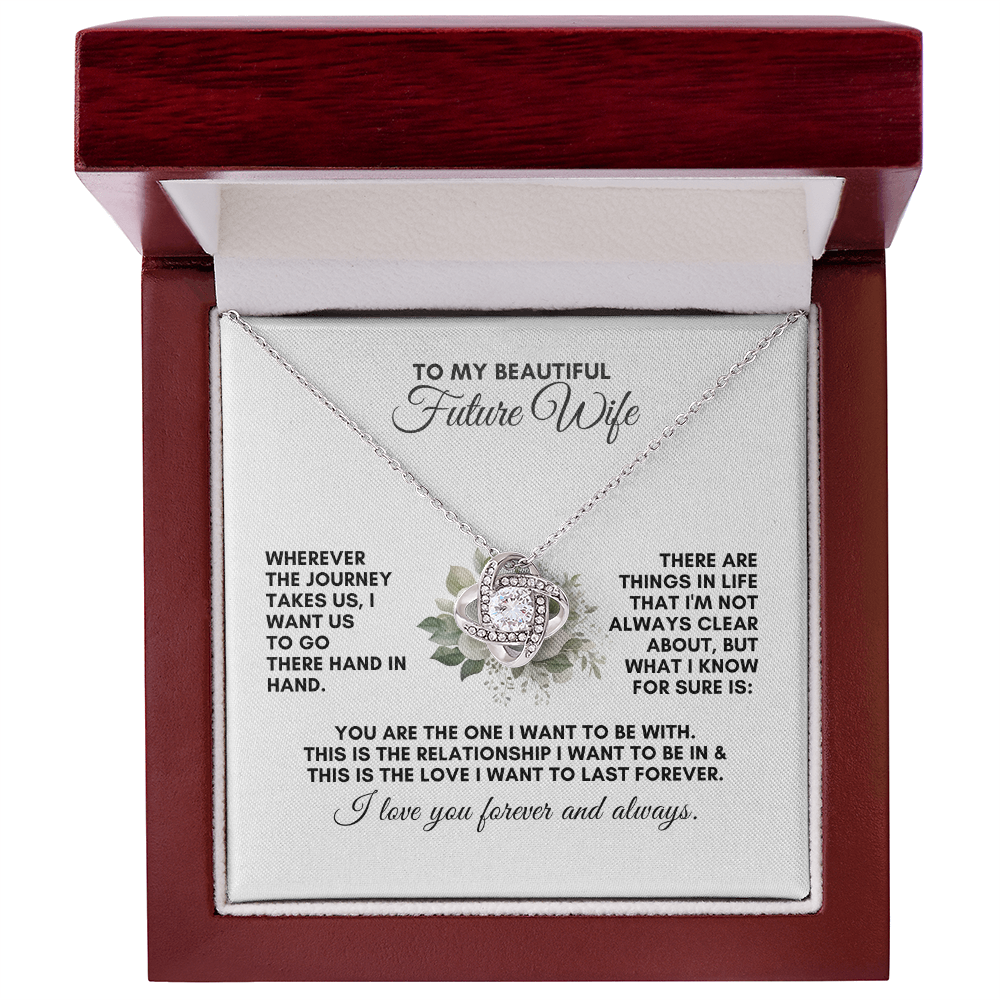 Beautiful Future Wife Love Knot Journey Necklace