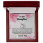 Daughter Love Knot Necklace How Proud I Am of You Cherry Blossom