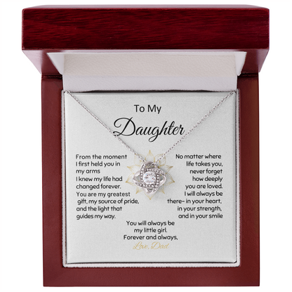 Daughter From Dad Love Knot Greatest Gift