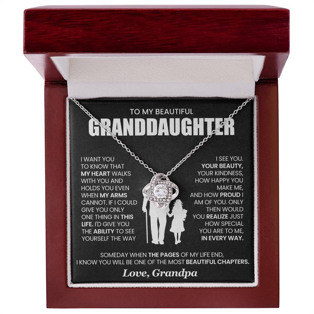 Granddaughter Beautiful Chapter Love Knot Grandpa