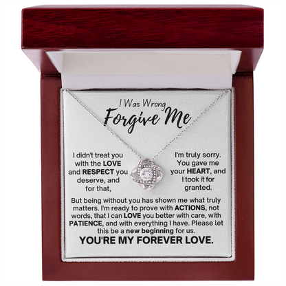 Forgive Me Love Knot Necklace