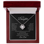 Daughter from Dad Love Knot Necklace- I Will Stand Beside You