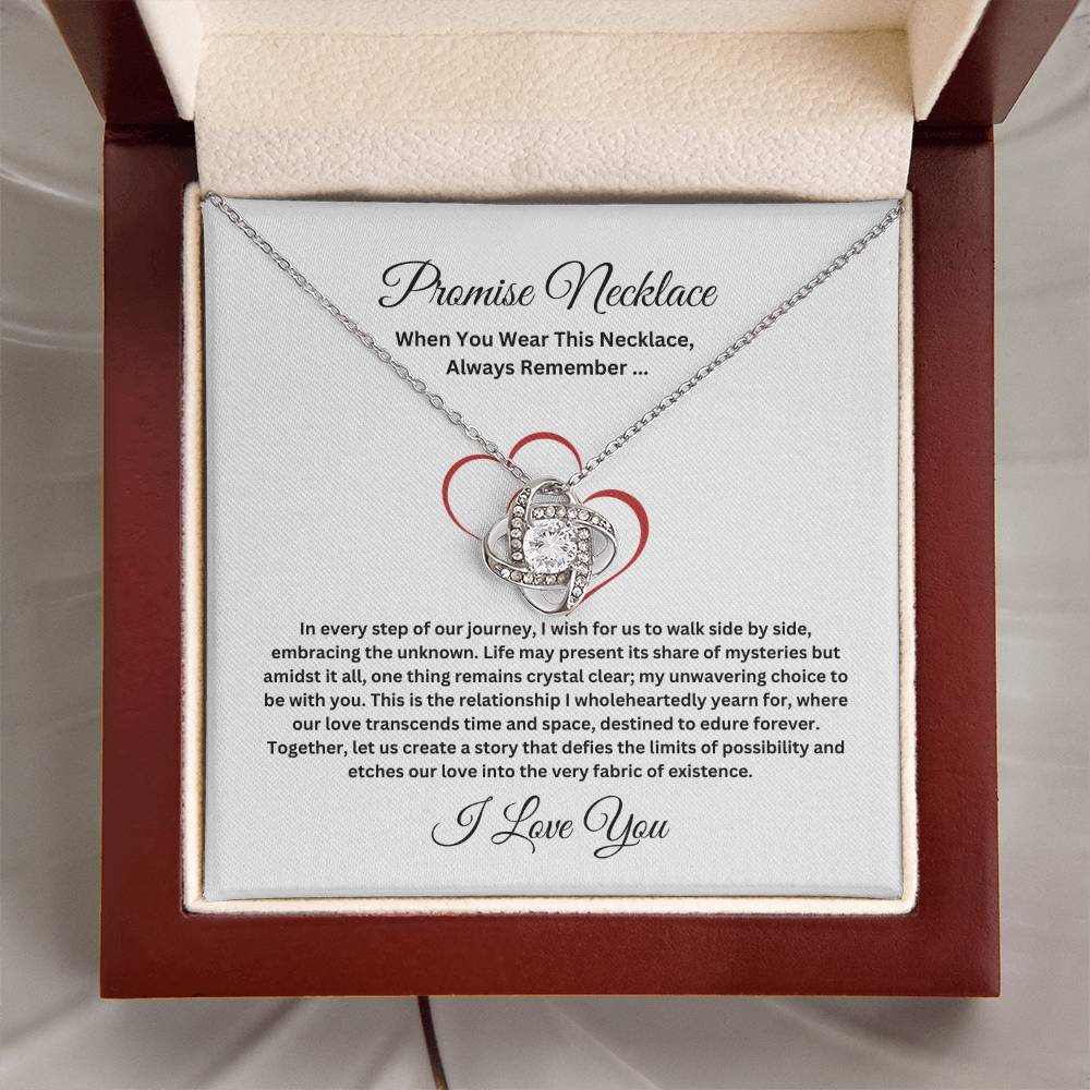 Promise Necklace White | Love knot necklace