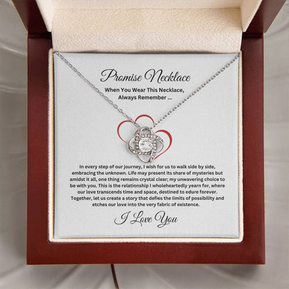 Promise Necklace White | Love knot necklace