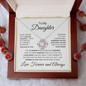 Daughter I Believe In You Love knot Necklace