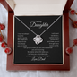 Daughter from Dad Love Knot Necklace- I Will Stand Beside You