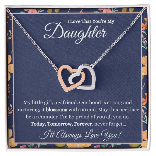 I Love that You are My Daughter | Interlocking Hearts