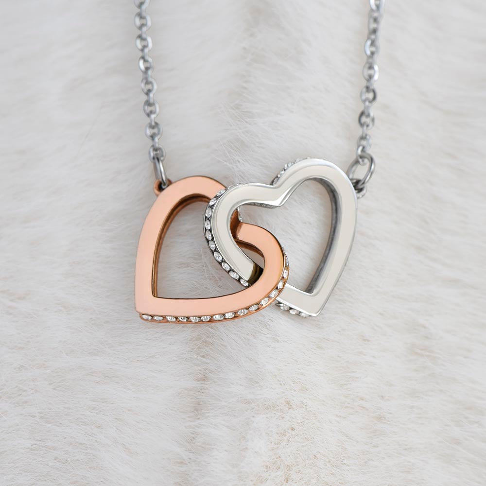Mom And Daughter Bond Between Us Double Heart Necklace