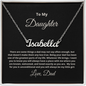 Daughter From Dad Personalized Name Necklace- Exactly As You Are