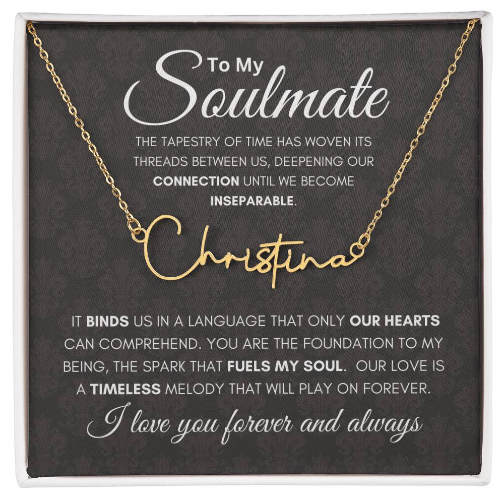 Soulmate Tapestry Name Necklace