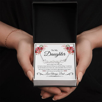 To My Daughter from Dad | Never Forget | Name with Heart