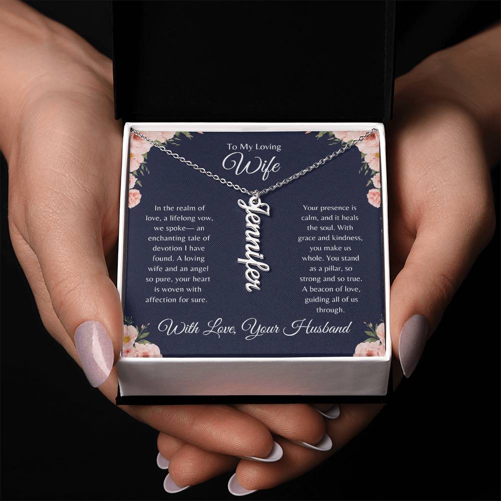 To My Loving Wife- Personalized Name Necklace