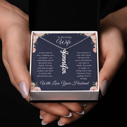 To My Loving Wife- Personalized Name Necklace
