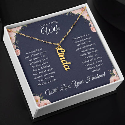 To My Loving Wife- Personalized Name Necklace