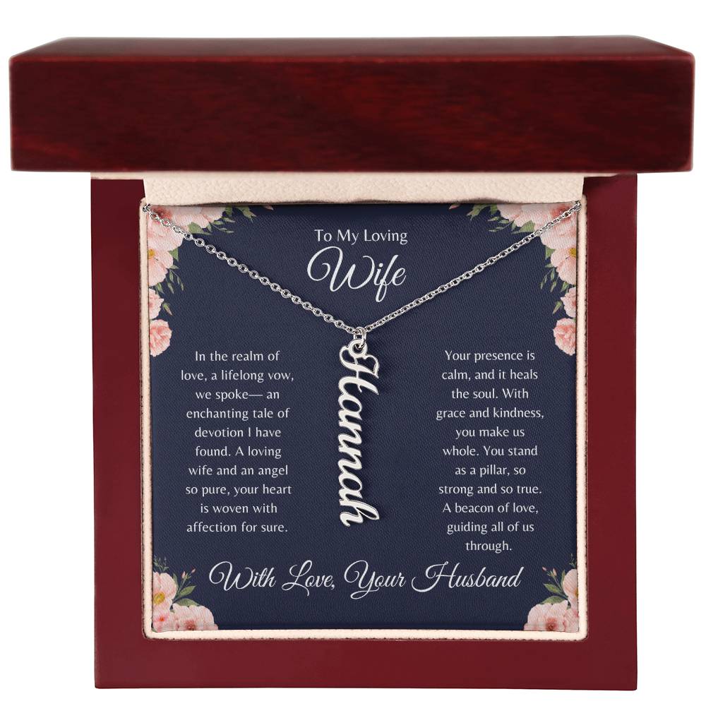 To My Loving Wife- Personalized Name Necklace