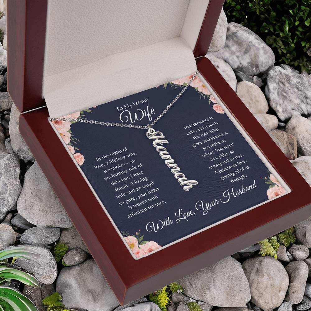 To My Loving Wife- Personalized Name Necklace