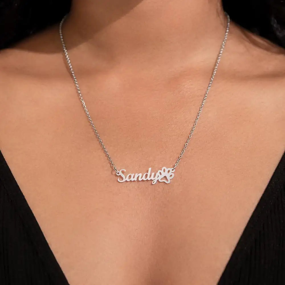 To My Mom Personalized Paw Name Necklace A Dog Is