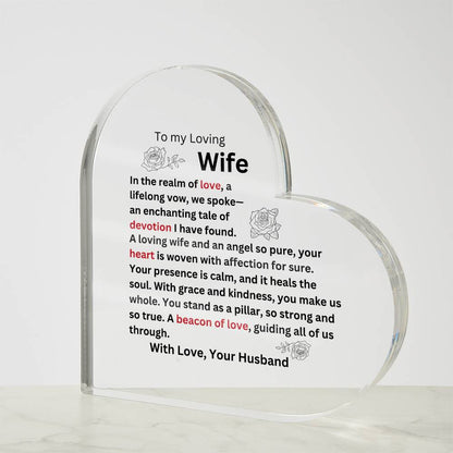 Loving Wife- Acrylic Heart
