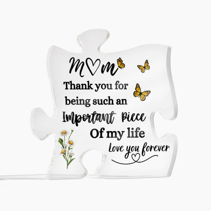 MOM | Important Piece of my Life| Puzzle Acrylic
