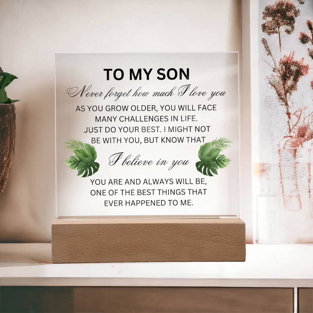 To My Son Acrylic Plaque