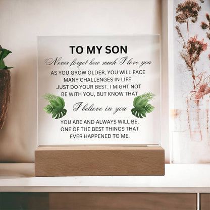 To My Son Acrylic Plaque