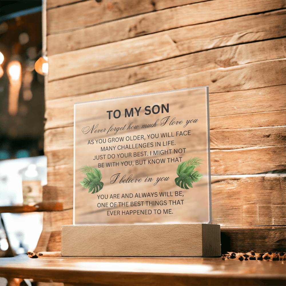 To My Son Acrylic Plaque