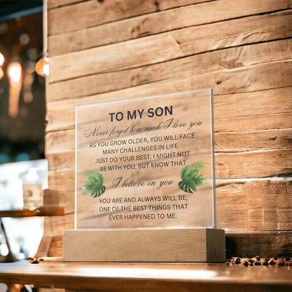 To My Son Acrylic Plaque