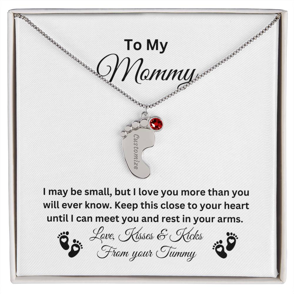 TO MY MOMMY | Baby Feet Necklace