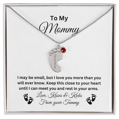 TO MY MOMMY | Baby Feet Necklace