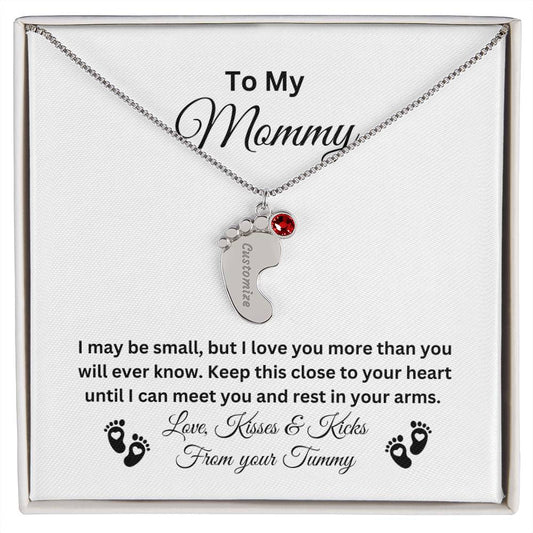 TO MY MOMMY | Baby Feet Necklace