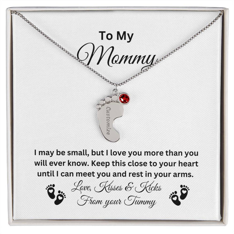 TO MY MOMMY | Baby Feet Necklace