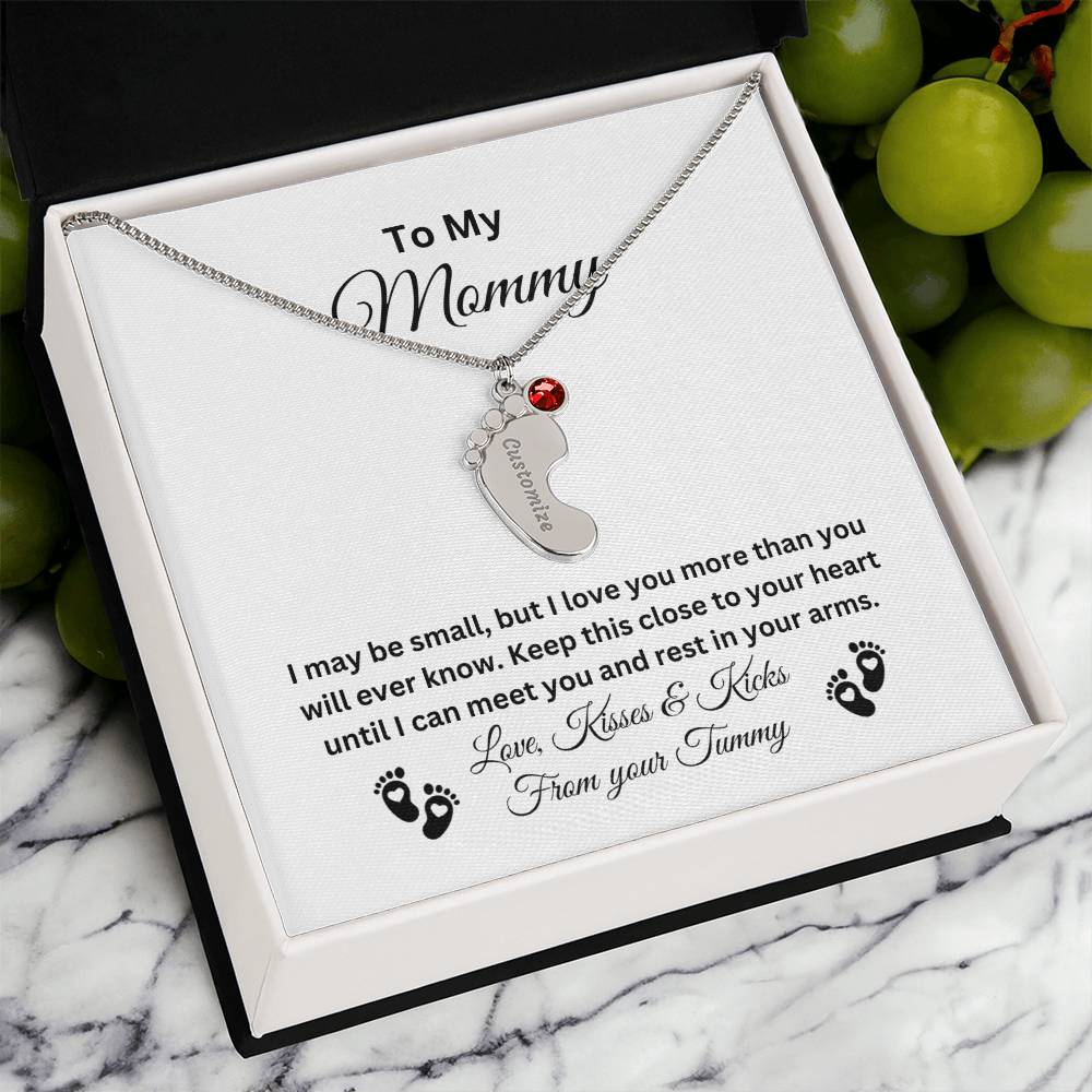 TO MY MOMMY | Baby Feet Necklace