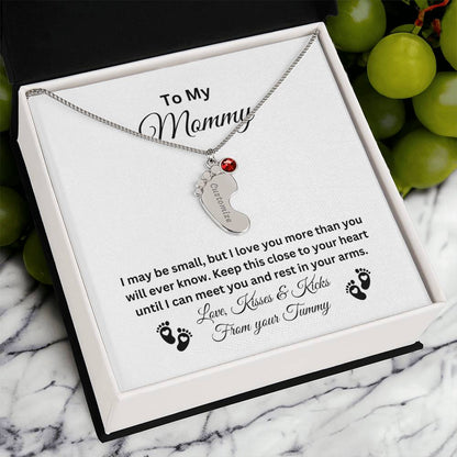 TO MY MOMMY | Baby Feet Necklace