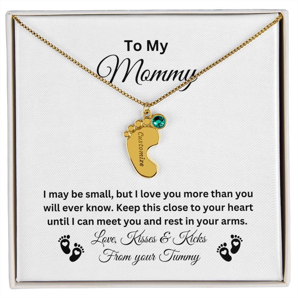 TO MY MOMMY | Baby Feet Necklace
