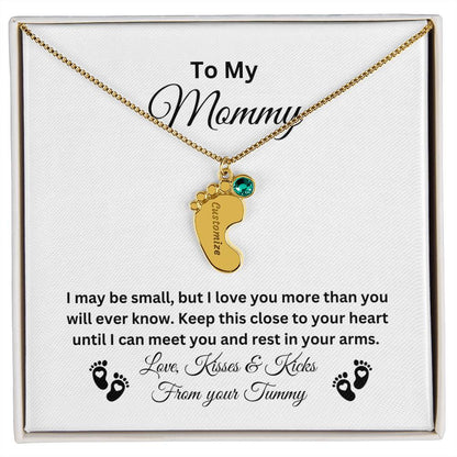 TO MY MOMMY | Baby Feet Necklace