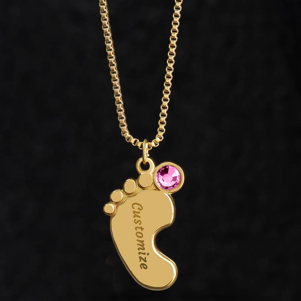 TO MY MOMMY | Baby Feet Necklace