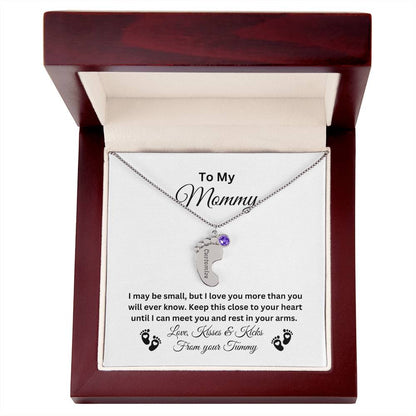 TO MY MOMMY | Baby Feet Necklace