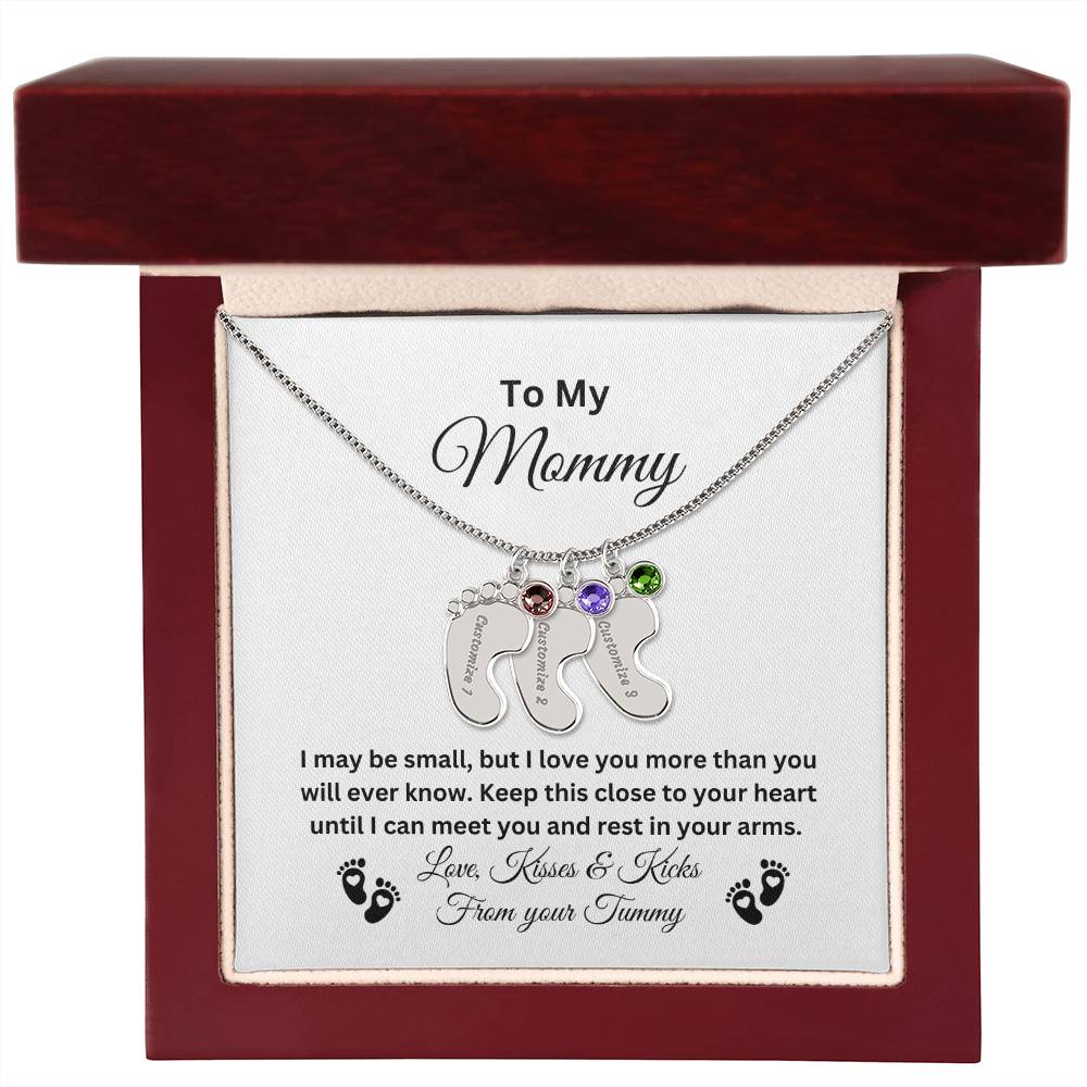 TO MY MOMMY | Baby Feet Necklace