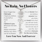 No Rain, No Flowers Birth Month Personalized Name Necklace