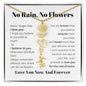 No Rain, No Flowers Birth Month Personalized Name Necklace