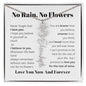 No Rain, No Flowers Birth Month Personalized Name Necklace